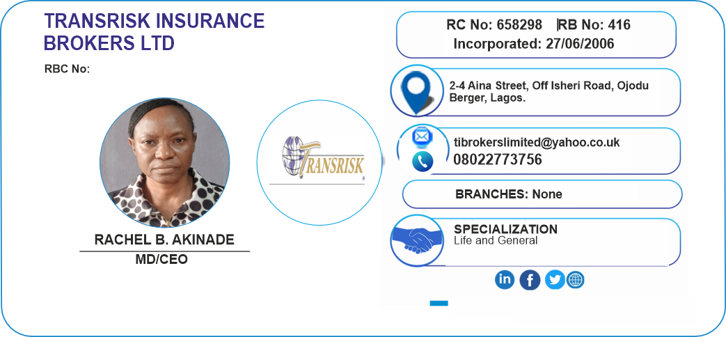 Transrisk View Profile - The Nigerian Council of Registered Insurance Brokers